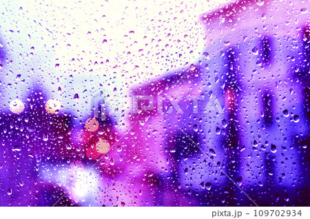 Rainy day in violet toned. 109702934