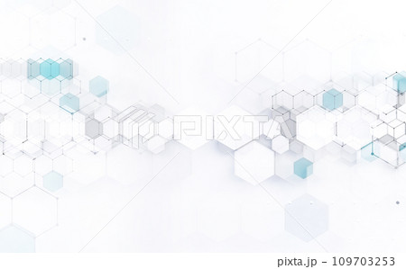 Abstract technology and digital hi tech hexagons backdrop 109703253