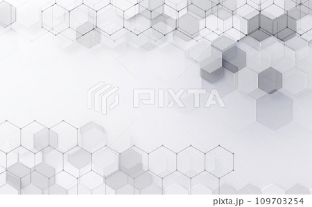 Abstract technology and digital hi tech hexagons backdrop 109703254