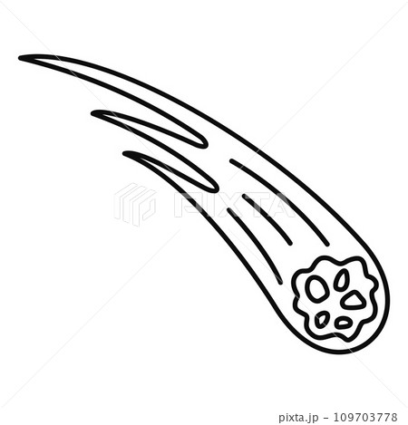Flame meteorite icon. Outline illustration of flame meteorite vector icon for web design isolated on white background Flame meteorite icon. Outline illustration of flame meteorite vector icon for web design isolated on white background 109703778