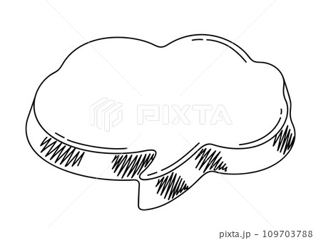 Sketch speech bubble. Image for design and decoration. Sketch speech bubble. Image for design and decoration. 109703788