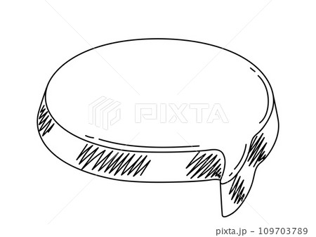 Sketch speech bubble. Image for design and decoration. 109703789