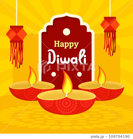 India divali festival concept background. Flat illustration of india divali festival vector concept background for web design India divali festival concept background. Flat illustration of india divali festival vector concept background for web design 109704190
