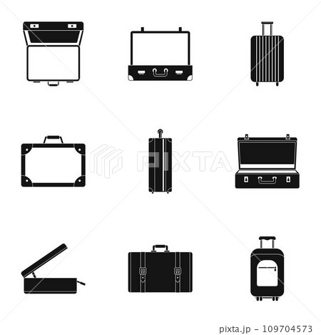 Briefcase icon set. Simple set of 9 briefcase vector icons for web design on white background Briefcase icon set. Simple set of 9 briefcase vector icons for web design on white background 109704573