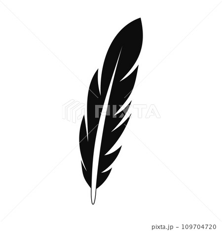 Bright feather icon. Simple illustration of bright feather vector icon for web design isolated on white background Bright feather icon. Simple illustration of bright feather vector icon for web design isolated on white background 109704720