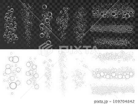 Foam effect icon set. Realistic set of foam effect vector icons for web design isolated on white background 109704842