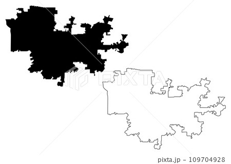 El Cajon City, California (United States cities, United States of America, us, usa city) map vector illustration, scribble sketch City of El Cajon map 109704928