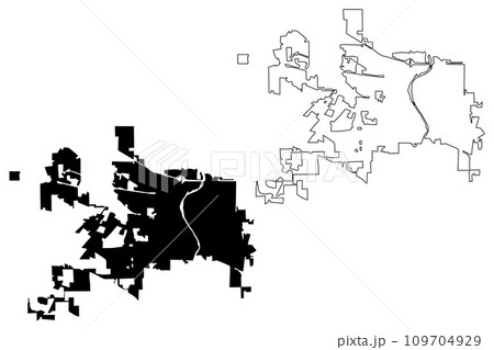 Elgin City, Illinois (United States cities,...のイラスト素材 [109704929] - PIXTA