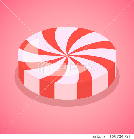 Red candy swirl icon. Isometric of red candy swirl vector icon for web design isolated on white background 109704951