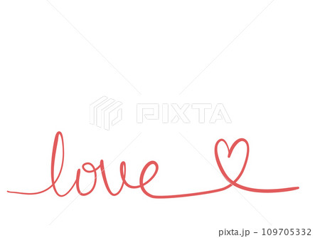 Hand drawn lettering of word LOVE. Vector illustration. 109705332
