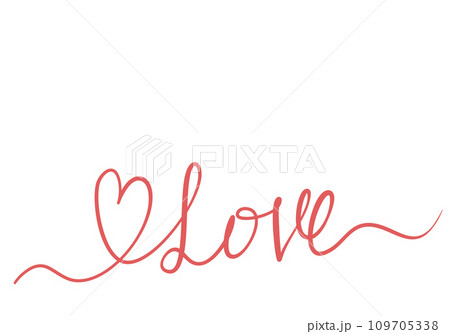 Hand drawn lettering of word LOVE. Vector illustration. Hand drawn lettering of word LOVE. Vector illustration. 109705338