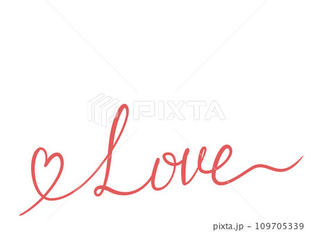Hand drawn lettering of word LOVE. Vector illustration. Hand drawn lettering of word LOVE. Vector illustration. 109705339