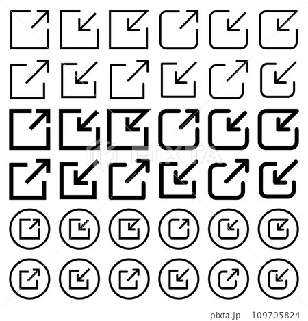 Arrow icon for download, upload, access, and add and subtraction. 109705824