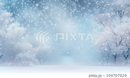 winter is a magic season. beautiful photorealistic wallpaper with copy space for text 109707020
