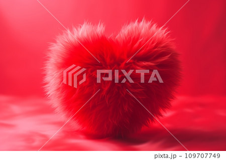 Soft fluffy red heart Soft fluffy red heart 109707749