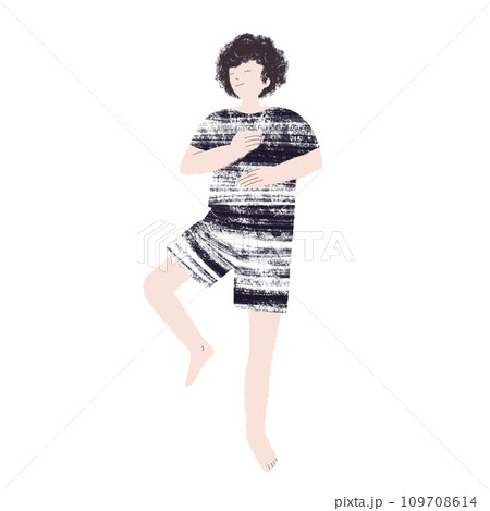 Sleeping young man, hand drawn Illustration Sleeping young man, hand drawn Illustration 109708614