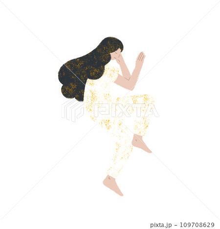 Sleeping young women, hand drawn illustration 109708629
