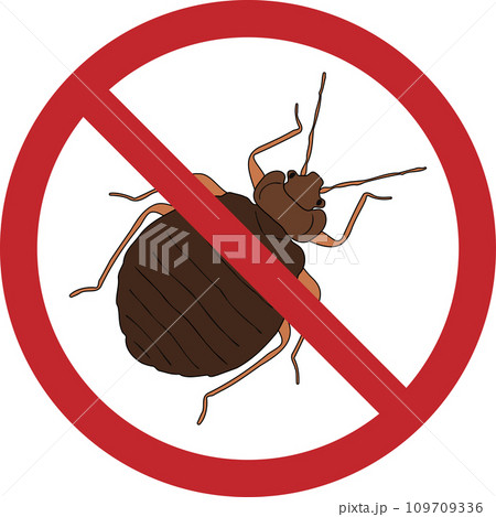 Stop Bedbug warning sign 109709336