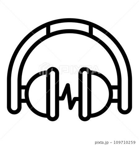 Audio lesson icon. Outline audio lesson vector icon for web design isolated on white background 109710259