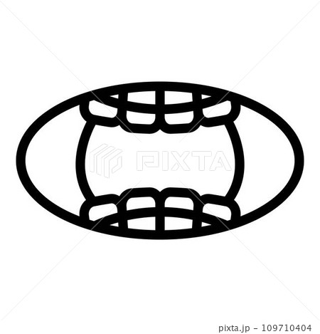 Braces treatment icon. Outline braces treatment vector icon for web design isolated on white background Braces treatment icon. Outline braces treatment vector icon for web design isolated on white background 109710404