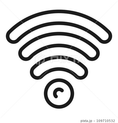 Wifi hub icon. Outline wifi hub vector icon for web design isolated on white background 109710532