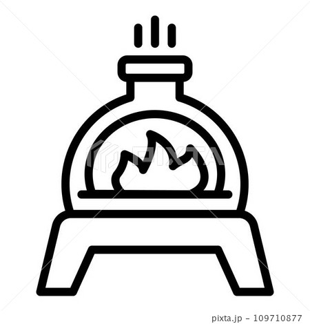 Smoker fire cooking icon. Outline smoker fire cooking vector icon for web design isolated on white background 109710877