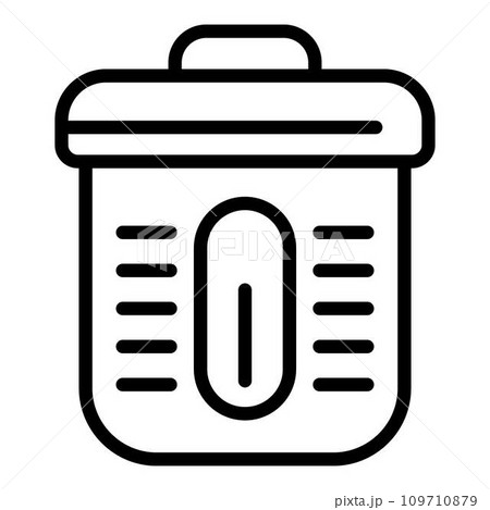 Cook smoke production icon. Outline cook smoke production vector icon for web design isolated on white background 109710879