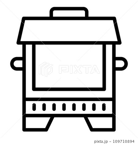 Cook smoke equipment icon. Outline cook smoke equipment vector icon for web design isolated on white background Cook smoke equipment icon. Outline cook smoke equipment vector icon for web design isolated on white background 109710894