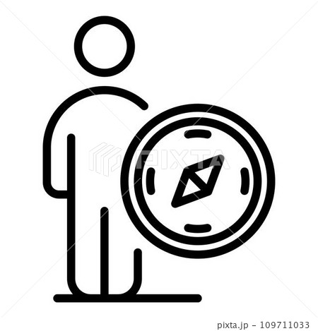 Mentor teach navigation icon. Outline mentor teach navigation vector icon for web design isolated on white background 109711033