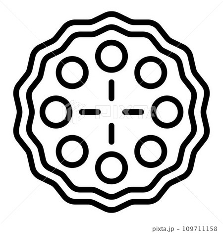 Cinnamon apple pie icon. Outline cinnamon apple pie vector icon for web design isolated on white background 109711158