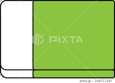 簡單的綠色橡皮擦插圖 109711297