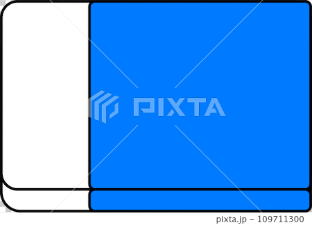 Simple blue eraser illustration Simple blue eraser illustration 109711300