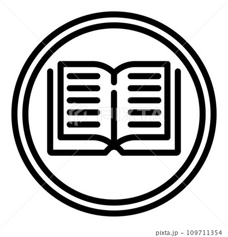 Digital book reader icon. Outline digital book reader vector icon for web design isolated on white background 109711354