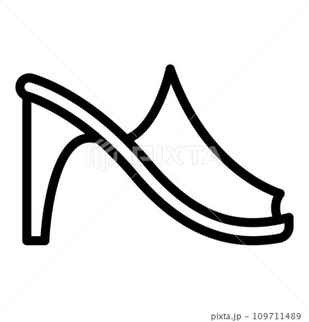 Clothing sandals icon. Outline clothing sandals vector icon for web design isolated on white background 109711489