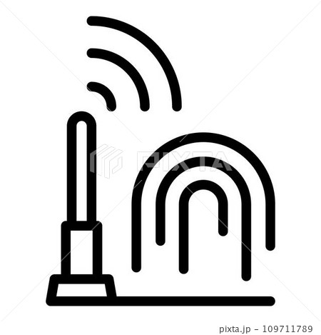 Scan password icon. Outline scan password vector icon for web design isolated on white background 109711789
