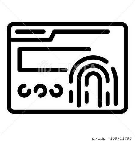 Print password icon. Outline print password vector icon for web design isolated on white background 109711790