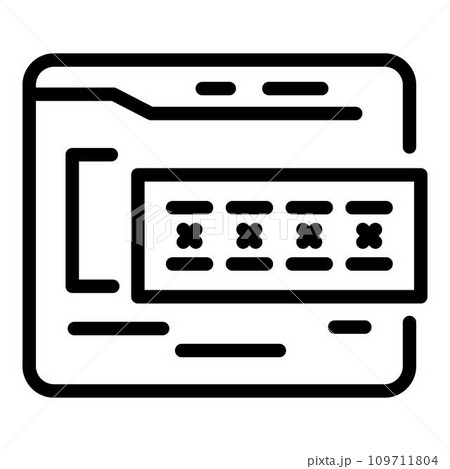 Web password icon. Outline web password vector icon for web design isolated on white background 109711804