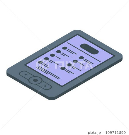Media ebook icon. Isometric of media ebook vector icon for web design isolated on white background 109711890