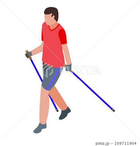 Sport walking trekking icon. Isometric of sport walking trekking vector icon for web design isolated on white background 109711904