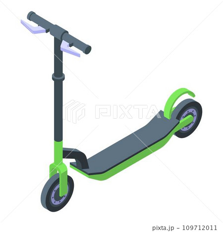 Electric scooter icon. Isometric of electric scooter vector icon for web design isolated on white background 109712011