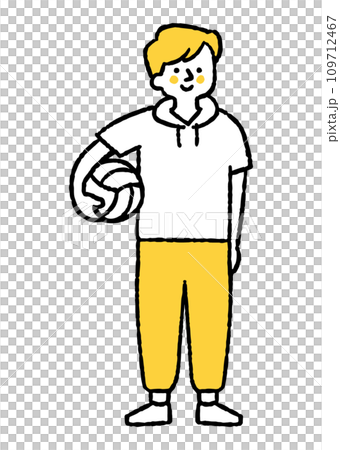 woman with volleyball 109712467