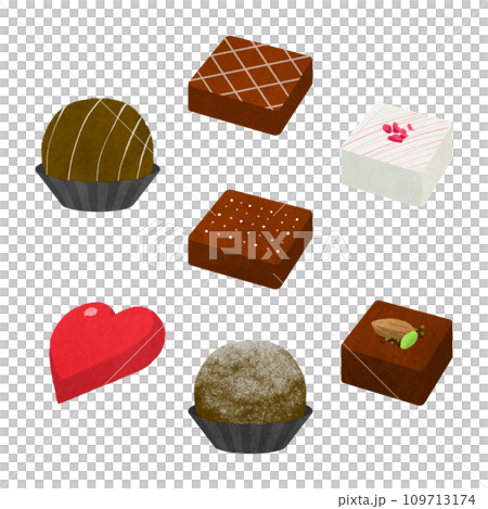 各種巧克力的插圖集 109713174