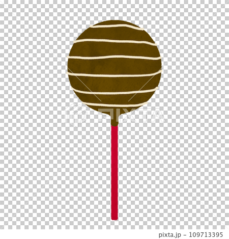 ストライプ模様のついたケーキポップのイラスト 109713395