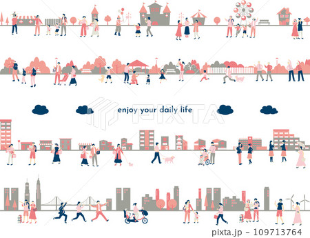 人々の日常　ライフスタイル　セット 109713764