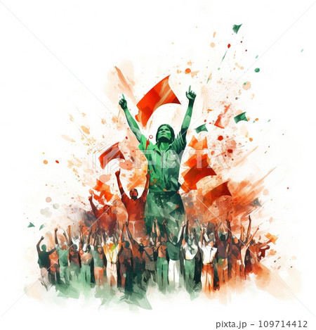 AI-generated content. Bangladesh Victory Day 16 December, white Background Generative AI 109714412