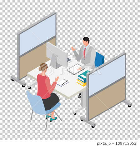 A woman consulting at the consultation counter 109715052