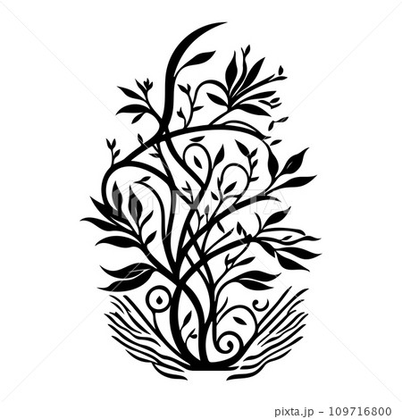 chinese asian ornament design element illustration black 109716800