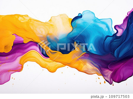 Transparent creativity. Abstract artwork. Trendy wallpaper. Ink colors are amazingly bright, luminous, translucent, free flowing, and dry quickly. 109717503