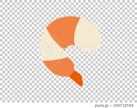 Illustration of shrimp icon in hot water 109718598