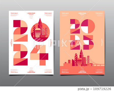 template layout design 2024, 2025, typography, cover book., peach color tone. template layout design 2024, 2025, typography, cover book., peach color tone. 109719226